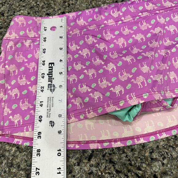Cremeux Swim Skirt Women Large Purple Green Camel Print Lined Bathing Bottoms - Picture 5 of 6